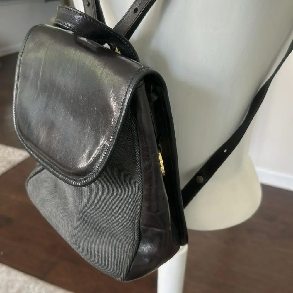 Brahmin Black Leather Adjustable Women’s Backpack